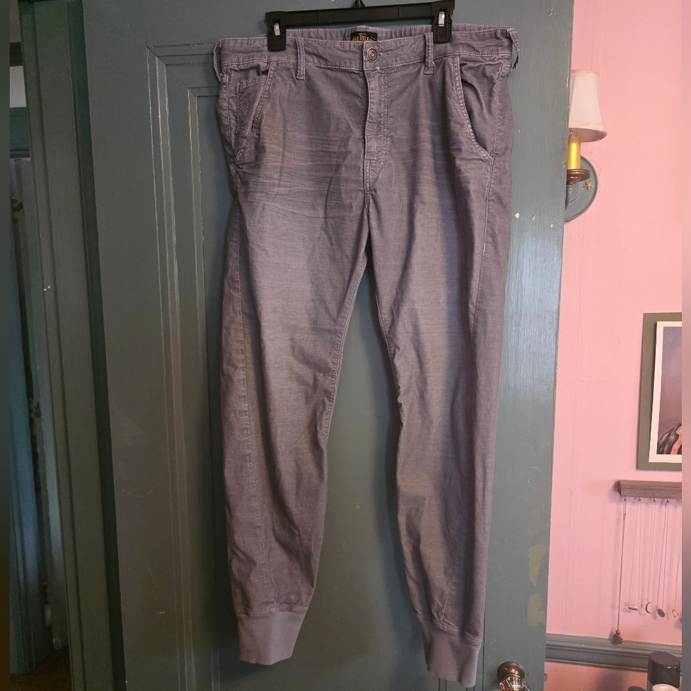 True Religion Grey Corduroy Joggers